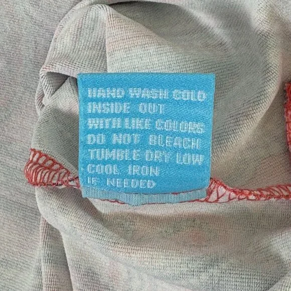 J McLaughlin Tunic Top Size S Coral Navy Paisley 3/4 Sleeve Catalina Cloth - Picture 8 of 12